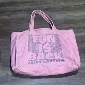Juicy Couture Fun Is Back Pink Tote